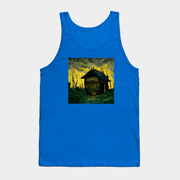 Starry Night Above The Shrieking Shack Tank Top by Grassroots Green